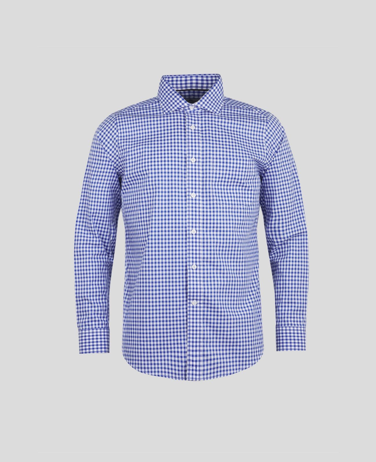 Tullagh Cotton Shirt in Blue Gingham